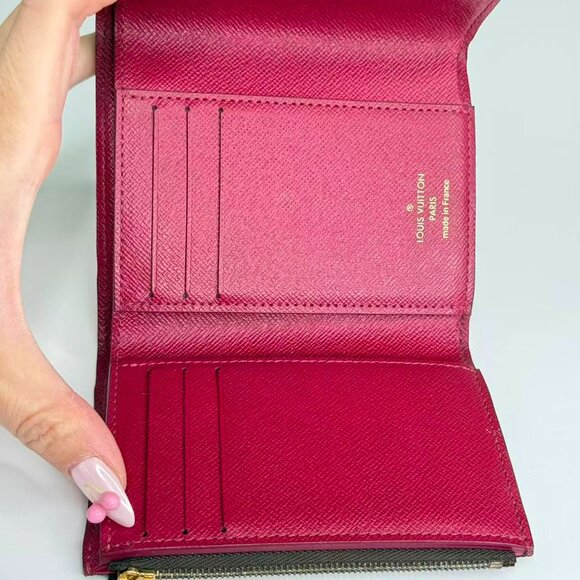 Louis Vuitton Monogram Canvas Small Card Holder Brown Goods with Red Button - Picture 7 of 7